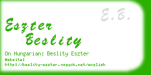 eszter beslity business card